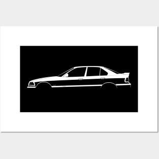 BMW M3 (E36) Silhouette Posters and Art